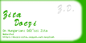 zita doczi business card